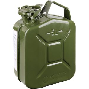 Jerrycan 5 liter - benzine en diesel - metaal - groen