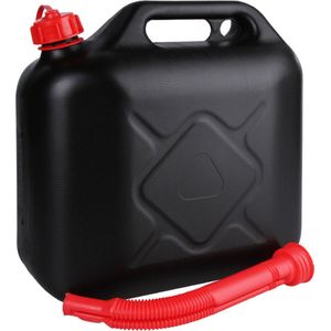 Brandstof Jerrycan - Zwart - Kunststof - 10 Liter - UN Gekeurd
