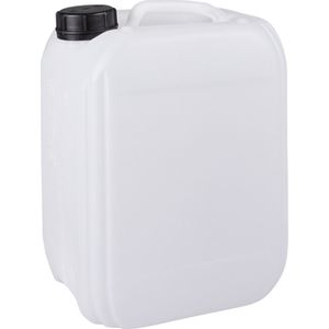 Generic - 10 liter UN-jerrycan van HDPE kunststof – multifunctioneel voor brandstoffen, drinkwater en levensmiddelen – stapelbaar – BPA-vrij – naturel