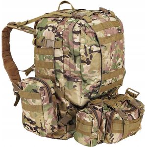 QualiPro Militaire Backpack - Waterdichte Militaire Outdoor Sport Rugzak 48.5L - Survival Rugzak - Ruimte voor Slaapzak Benodigdheden Kamperen
