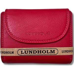 Lundholm portemonnee dames overslag rood RFID - Leren portefeuille dames met anti-skim bescherming - vrouwen cadeautjes overslagportemonnee dames