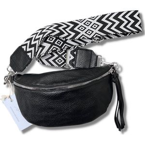 Lundholm heuptasje dames festival zwart - bag strap tassenriem met schouderband voor tas - cadeau voor vriendin vrouwen cadeautjes | Scandinavisch design - Velta serie