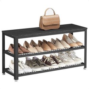 Wandschoenenrek Phill - Zwart - Metaal - 70x20x15