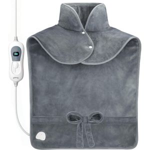 GOLIVING LI099 - Elektrische Deken - Grijs - 60x90cm - Voor Rug en Nek