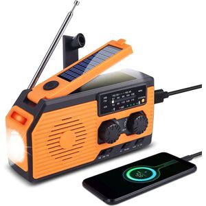 Noodradio – Solar Emergency Radio – Kamperen Outdoor Survival Radio – Powerbank – Zaklamp – Zonne Energie