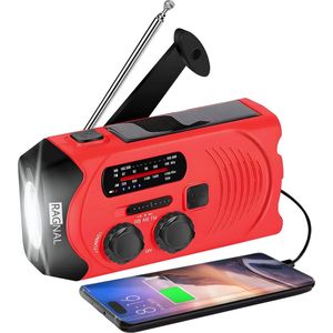 Ragnal Noodradio - Powerbank - Solar Opwindbaar - 2000 mAh - Duurzaam