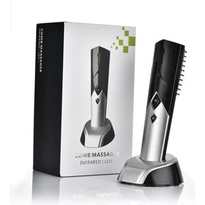 DAKANNA® - Scalp Massager - Scalp Brush - Hoofdhuid Massage Borstels - Infraroodlamp - Haargroei - Relax - Ontspanning - Zwart