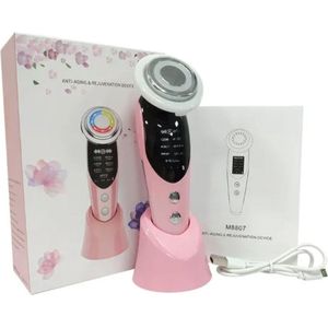 EVERFUZE - Facelift Apparaat - Collageen Huidverjongingsapparaat - EMS / RF LIchttherapie - Anti Rimpel - Roze - Hifu - Mesotherapie Apparaat - Warmte