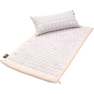 Set spijkermat en spijkerkussen linnen naturel - Lotus