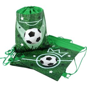Kinder rugzakje - Groen - zwem tas - rugzak - voetballen - trekkoord rugzak - 36 X 27 cm