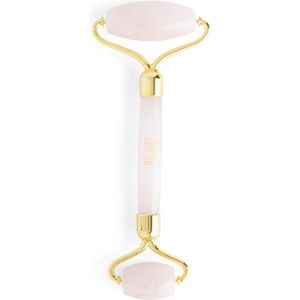 CLIQGLOW Premium Rose Quartz Roller – Gezichtsroller - Beautytool - 100% Rose Quartz - Lichtroze