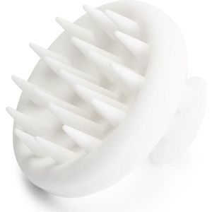 CLIQGLOW - Premium Siliconen Haarborstel - Shampoo Brush - Scalp Massager - Flaky Brush - Massage - Hair Brush - Haarverzorging - Head Massager - Anti Roos - Haargroei - No Dandruff - Gezonde Hoofdhuid - Scrub - White