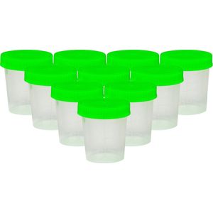 Healthly Urine Potjes met deksel - 10x125ml - Urine Containers - Urinebeker - Urine Cup - Urine beker - Urinepotjes voor onderzoek