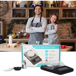 SOEM® Digitale Precisie Weegschaal 0 01 gram tot 50 gram Tarra functie - Micro weegschaal - Bakkers weegschaal