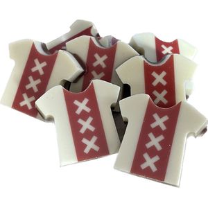 Chocolade voetbalshirt 020 - tenue Amsterdam - Voetbalchocolade - Chocola Amsterdams - 300 gram - 30 stuks