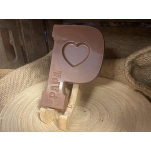 Papa Chocoladeletter - Melk chocolade - 200 gram - Callebaut chocolade - Vaderdag cadeau - Vader chocolade