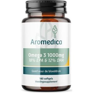 Aromedica - Omega 3 Vetzurenpreparaat - 1000mg - 18% EPA & 12% DHA