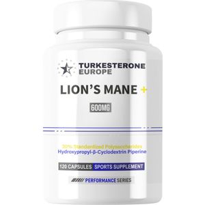 Lion's Mane+ (Hericium) 30% Polysaccharides met HydroPerine™ - 120 Capsules (600mg)