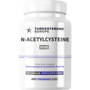 NAC (100% N-Acetyl-L-Cysteine) met HydroPerine™ - 120 Capsules (600mg)