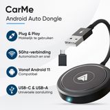 CarMe - Luxe Android Auto Dongle - Draadloos - Zwart