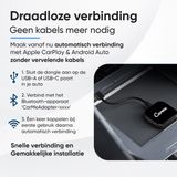 CarMe - 2-in-1 Car Dongle - Draadloos CarPlay & Android Auto - Zwart