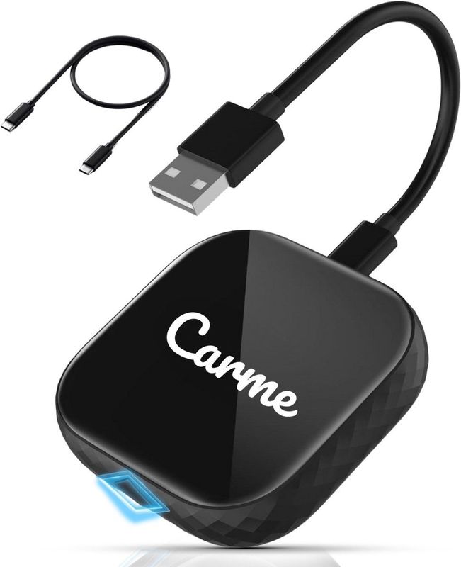 CarMe - 2-in-1 Car Dongle - Draadloos CarPlay & Android Auto - Zwart