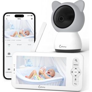 Kolvy - Babyfoon Pro - Full HD - 360° Zicht - Tweewegcommunicatie
