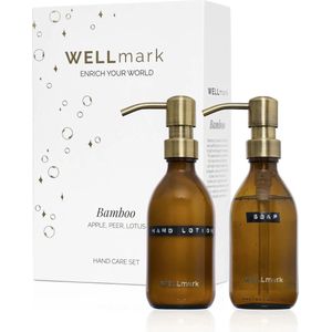 Wellmark - Handverzorgingsset - Handcrème 250ml - Handlotion 250ml - Bamboo - Amber