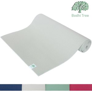 BODHI TREE® Yogamat 6mm - Yoga Mat Extra Dik - Antislip Yogamatten met Draagriem - 183x61cm - Comfortabel & Slijtvast - Ideaal voor Thuis, Studio & Buiten - Wit Zandkleur