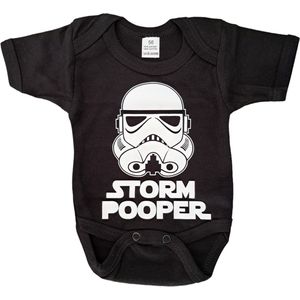 Romper | Storm Pooper | Maat 62 | Baby | Kraamcadeau | Zwart | van LTM baby