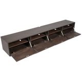 Zwevend TV-meubel Vision 240 cm - walnoot