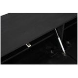 zwevend tv meubel zwart mangohout 160 cm