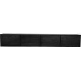 Zwevend Tv meubel Vision Black | 240 cm|STF-2807
