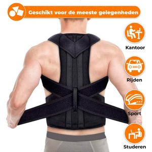Luxegoed ® - Rug- schouders - Nek - Rug brace - Postuur Corrector - Rug corrector - Houding Correctie - Posture Corrector - Verstelbaar - Man - Vrouw - Kinderen - Premium - L