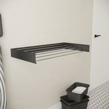 Wasophoogte - Wanddroogrek - Zwart - Aluminium - Inklapbaar - 6 Stangen