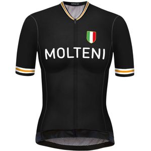 Retro Dames Wielershirt Molteni Zwart - REDTED