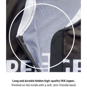 Retro Dames Wielershirt Peugeot Zwart Wit - REDTED