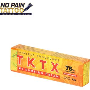 NO PAIN TATTOO® TKTX - Gold 75% - Tattoo crème - verdovende Creme - Tattoo zonder pijn - Snelwerkend en langdurig -Zalf voor tattoo -10 g