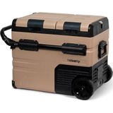 Steamy-E Dual Zone 45 Roller, Elektrische Compressor Koelbox op Wielen, 45 Liter, Zandkleurig, 12V/230V, voor vriezen en koelen van -20 tot +20, ideaal voor op de camping