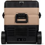 Steamy-E Dual Zone 45 Roller, Elektrische Compressor Koelbox op Wielen, 45 Liter, Zandkleurig, 12V/230V, voor vriezen en koelen van -20 tot +20, ideaal voor op de camping