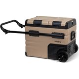 Steamy-E Dual Zone 45 Roller, Elektrische Compressor Koelbox op Wielen, 45 Liter, Zandkleurig, 12V/230V, voor vriezen en koelen van -20 tot +20, ideaal voor op de camping