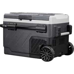 Steamy-E Dual Zone Roller Elektrische Compressor Koelbox Op Wielen - Dual Zone - 40 liter - 12V en 230V - voor auto en camping - Zwart