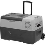 Steamy-E Single Zone Elektrische Compressor Koelbox Op Wielen - 28 liter - 12V en 230V - voor auto en camping - Grijs