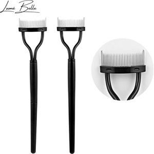LuméBelle - Wimper kam - Eyelash comb met roestvrijstalen uiteinde - Wimper borstel - Wimperseparator