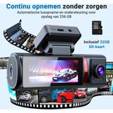Fleau Tech - 4K Dashcam - 2025 Model - Voor en Achtercamera - WIFI - G-sensor - Parkeermodus - Loop Recording - SD-kaart 32 GB