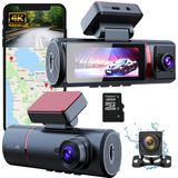 Fleau Tech - 4K Dashcam - 2025 Model - Voor en Achtercamera - WIFI - G-sensor - Parkeermodus - Loop Recording - SD-kaart 32 GB