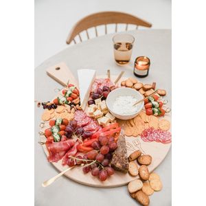 BBQBuddies - Borrelplank Rond - Houten Borrelplank - 55 x 41 CM