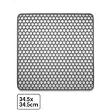 Bodo® – Gootsteenmat Siliconen Grijs – 34,5 x 34,5 cm - Keuken Accessoires - Gootsteen Beschermer - Onderzetters Siliconen - Anti Kras - Gootsteen Accessoires