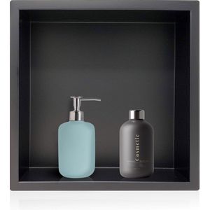Weltbäder – Inbouwnis Badkamer – 30x30x10 – Mat Zwart – RVS