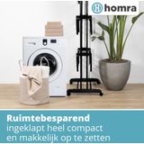 Homra - Inklapbaar Wasrek - Zwart - 45m Waslijn - Staand - Ruimtebesparend